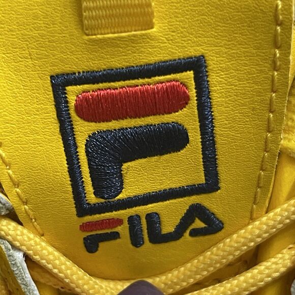 Fila Disruptor 2 Premium Repeat Sneakers Women Size 5 3FM00658-743 Canary Yellow - Picture 7 of 8